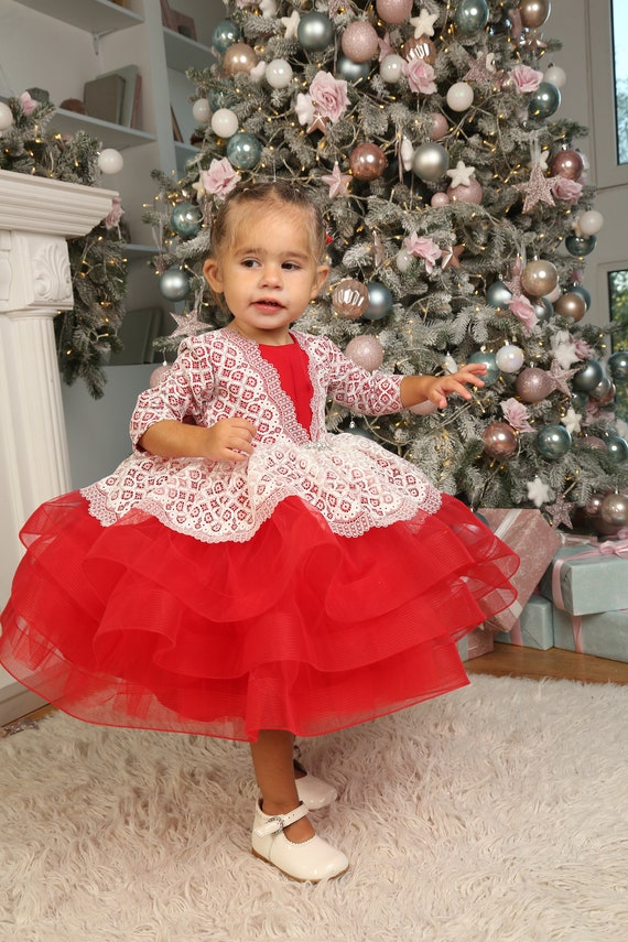 baby christmas gown