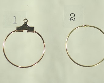 Cerchietti per orecchini in ottone dorato: confezione da 12-36 pezzi per orecchini a cerchio da 20 mm