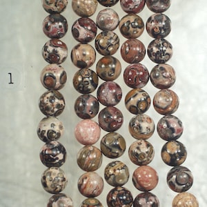 Natural Leopard Skin Jasper Round Beads, Snake Skin Indian Jasper, DIY Mala Bracelet, 8mm/10mm Quality Gemstone Jewelry Beads, 1 strand