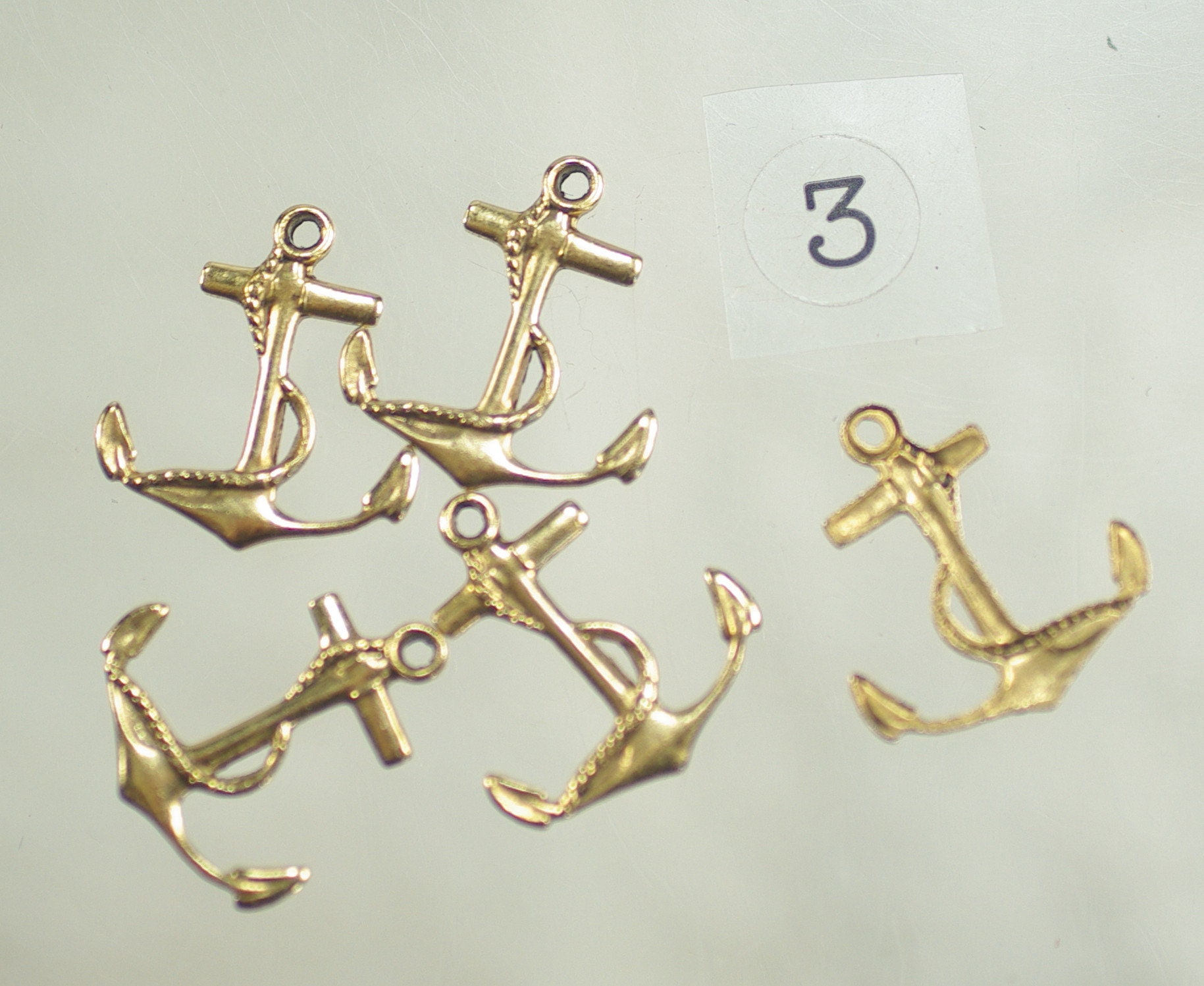 22金 チャーム 錨と帆船のデザイン ビーズクラブ チャーム 錨 いかり