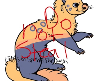 Nerz fursona adoptierbar 2 Charge 1 pelzigen Adopt digital Art