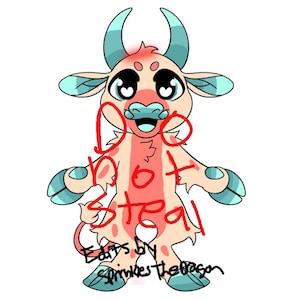 Cow adoptable 1 anthro furry adopt digital art