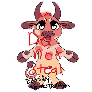 Cow fursona adoptable 2 anthro furry adopt digital art