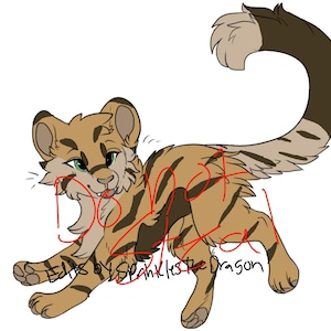 Big cat 2 furry adoptable, digital fursona adopt art