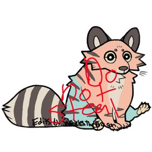 Raccoon fursona adoptable 3 furry adopt digital art