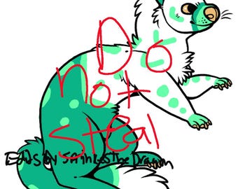 Nerz fursona adoptierbar 1 Charge 2 pelzigen Adopt digital Art