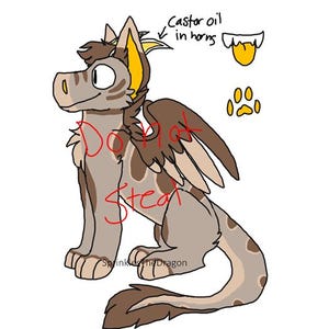 Castor oil themed dutch angel dragon adoptable, furry art adopt
