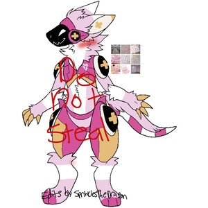 Protogen adoptable 12 anthro furry adopt digital art
