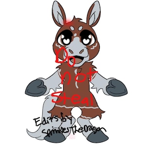 Horse adopt 2 furry anthro adoptable fursona adopt digital art