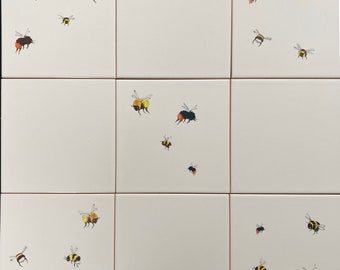 Handbemalte Biene Keramikfliesen: Kitchen & Splashback Decor