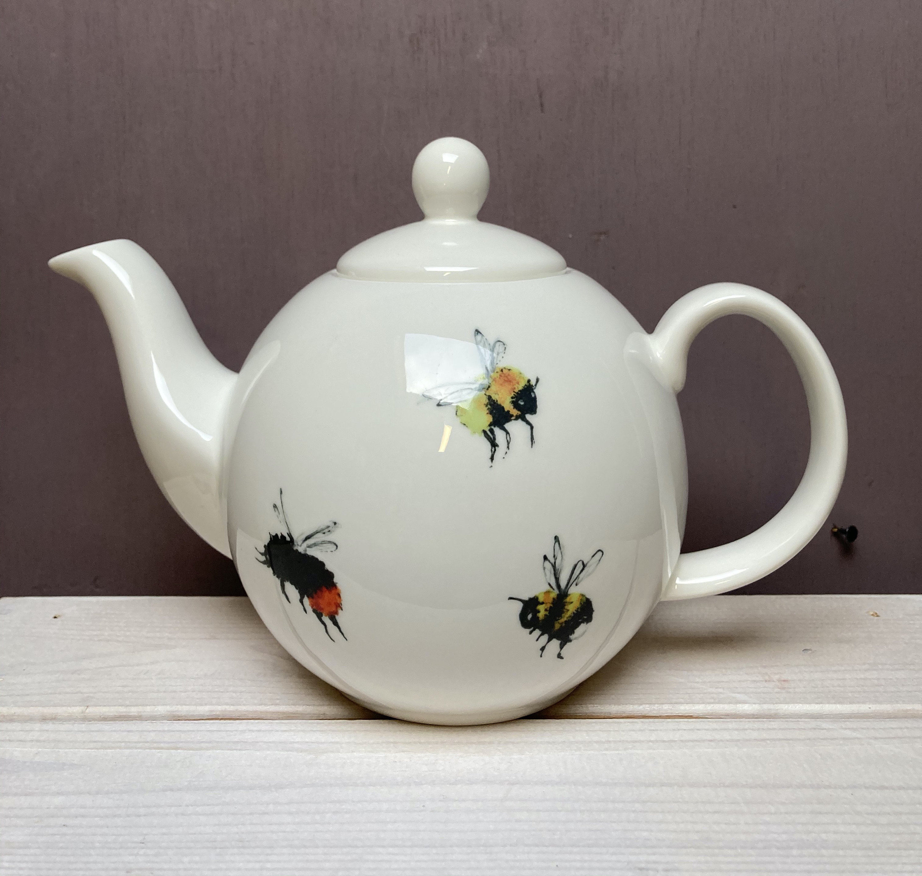 Bee Teapot / 23 Cup Bone China / Bee Gift / Gift Idea for Etsy