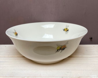 NOUVEAU ! Achetez une paire de Bols à céréales/soupe, de taille moyenne, en porcelaine tendre de 7 po. avec des motifs d'abeilles, Multi Buy