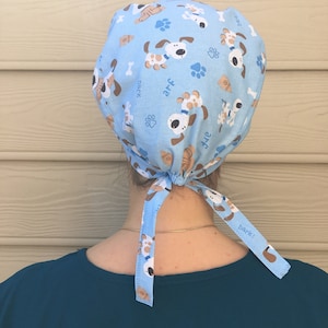 Scrub Cap printbaar patroon zonder biaisband en zonder haarzakje gebruik voor kort of lang haar PDF Print op schaal thuis afbeelding 7