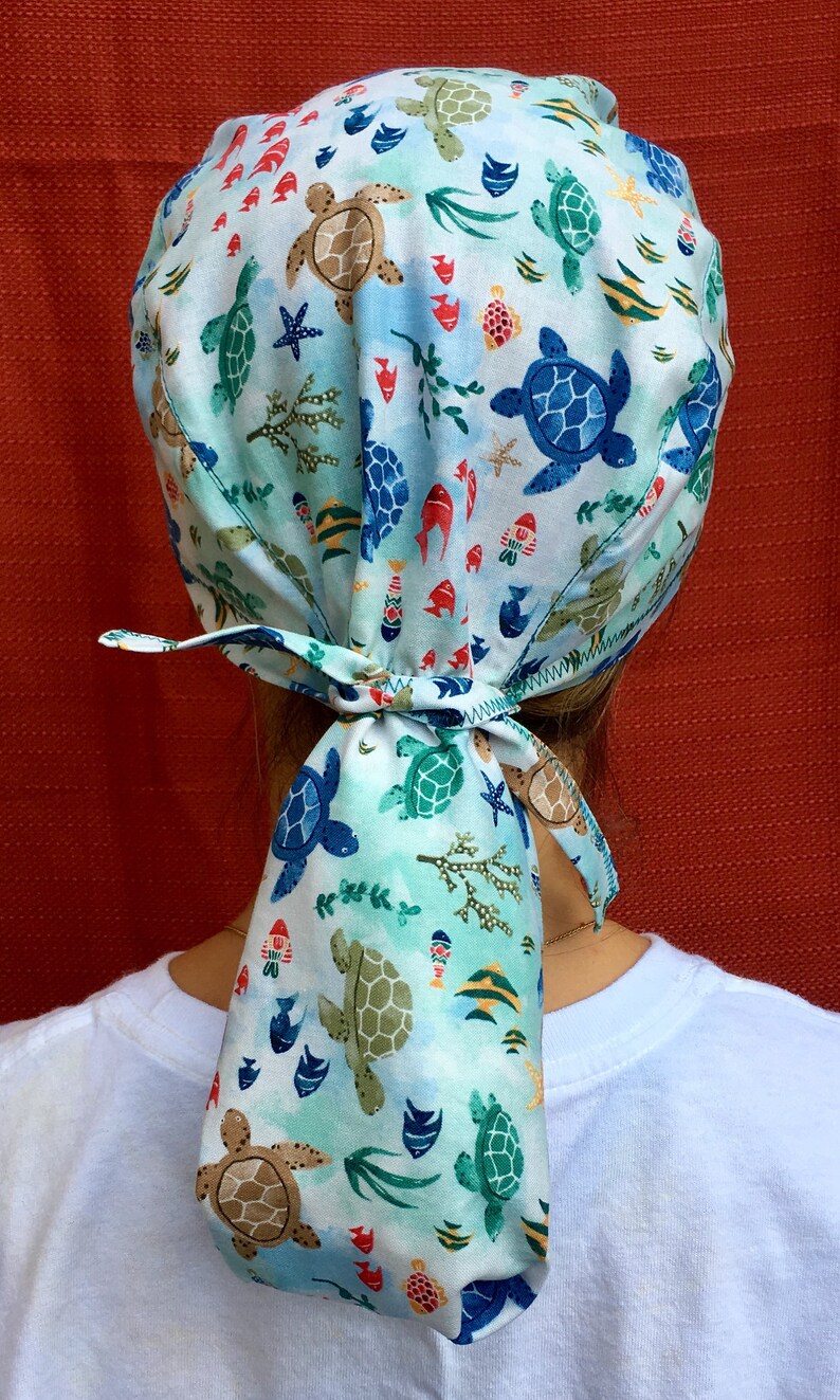 Surgical Cap Pattern for Sewing with a Pony Tail Pouch | Etsy