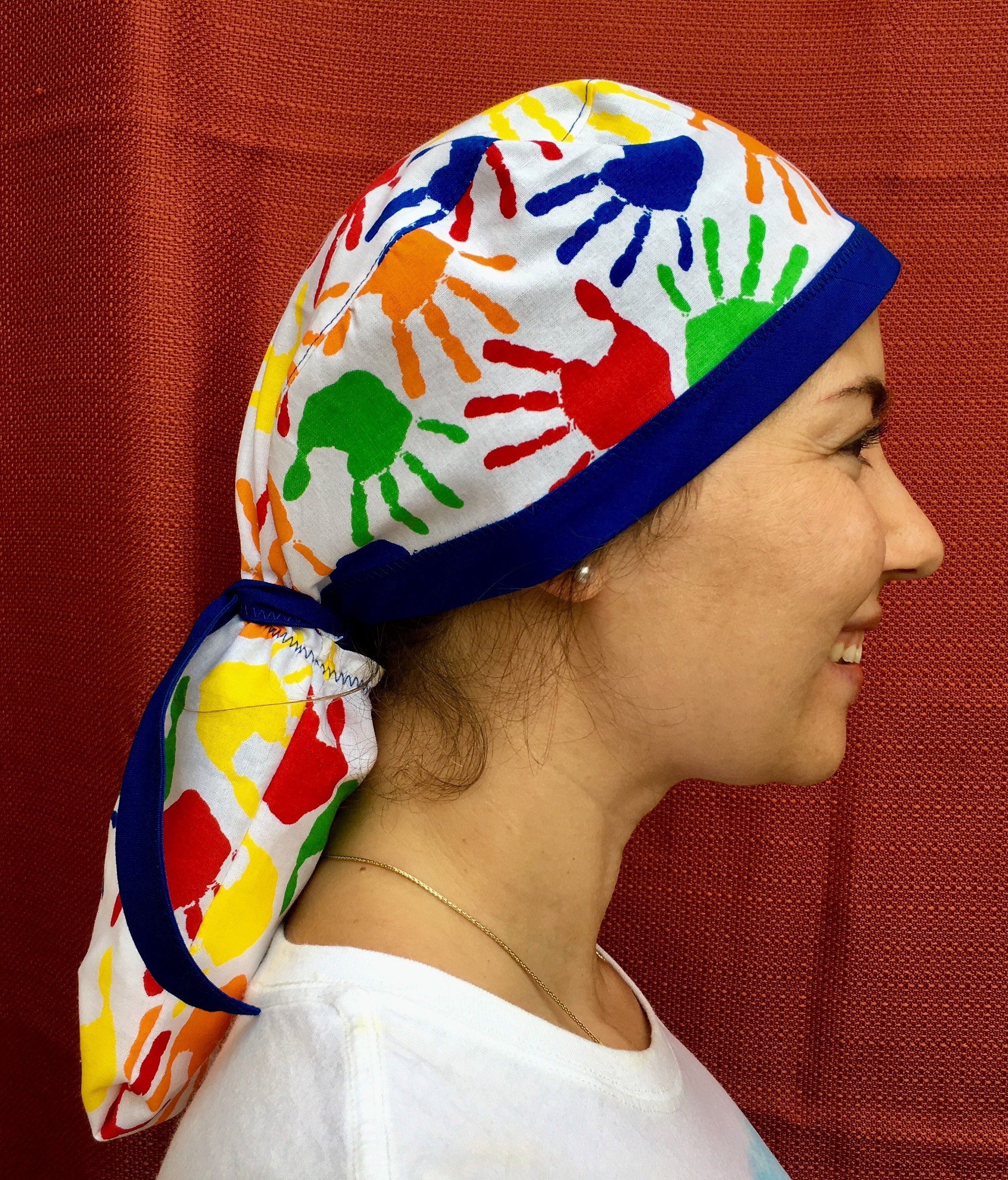 Drawstring Scrub Cap Pattern Scrub Cap Patterns a Set of 4 Printable With/without a | Etsy