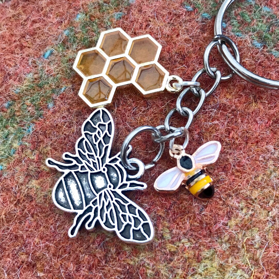 Honey Bee Keychain. Hand Made to Order - Etsy