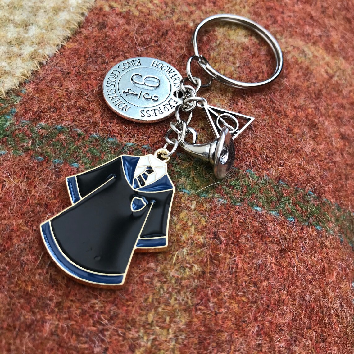 Brodé Halloween Witches Brew Cauldron Key Chain Keychain Fob - France - Foto 5