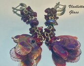 Lampwork Murano Glass Sea Style Fish Long Earrings