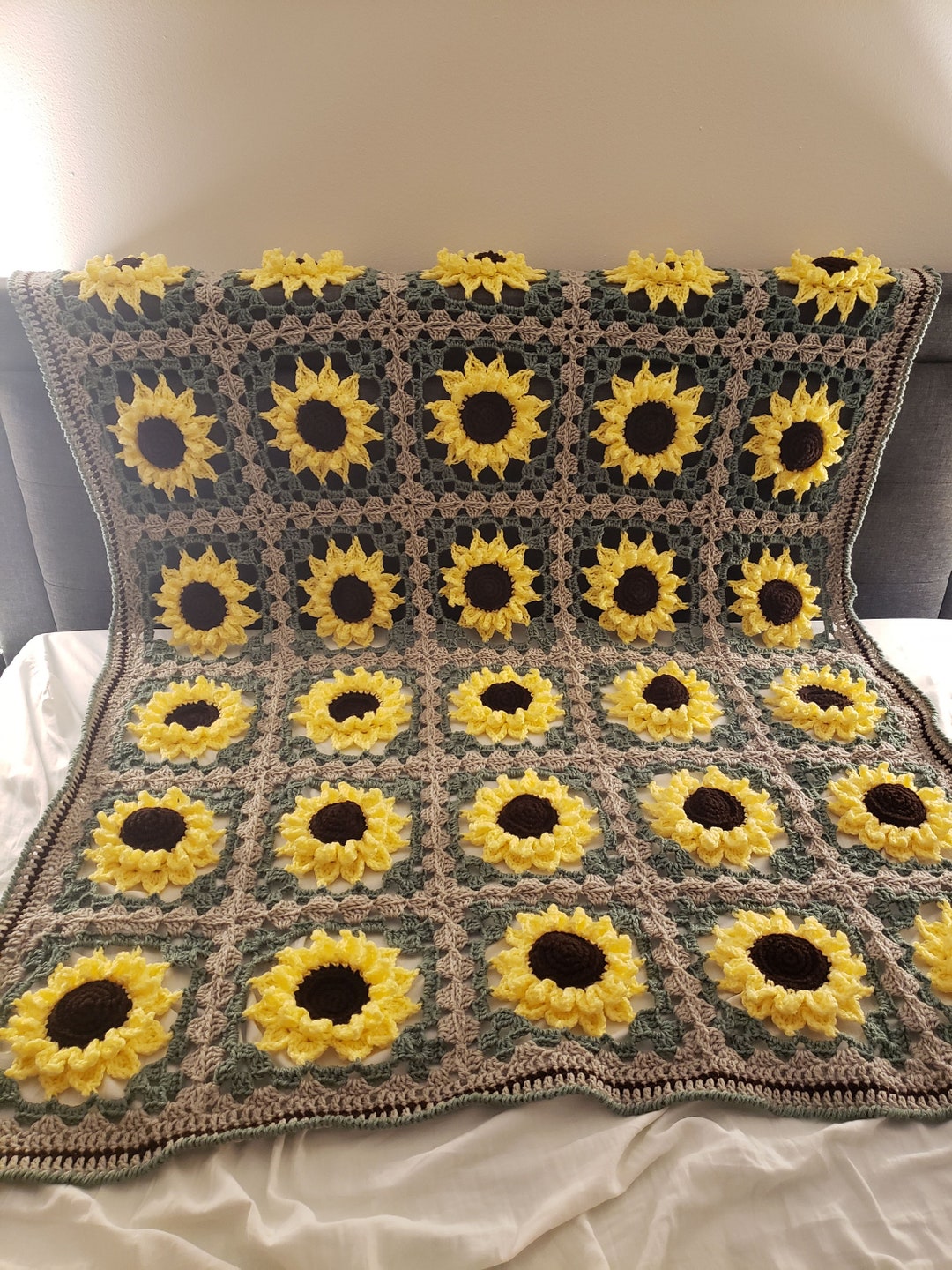 Sunflower Throw Etsy