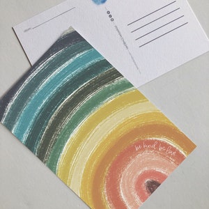 Arc-en-ciel « Soyez gentil. Sois Amour. » Ensemble de cartes postales, dix cartes postales