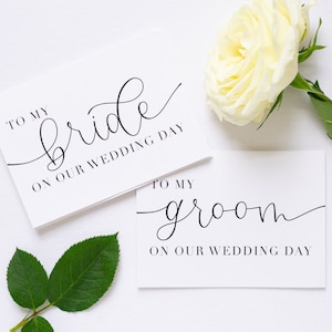 Customizable Wedding Day Cards and Card Sets, Envelopes Included, Customize Language