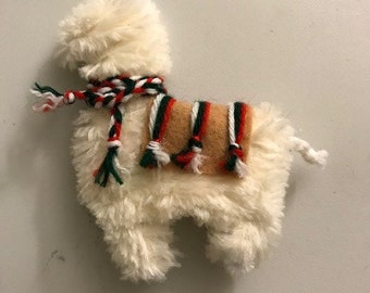 Hand Made Llama Holiday Ornament