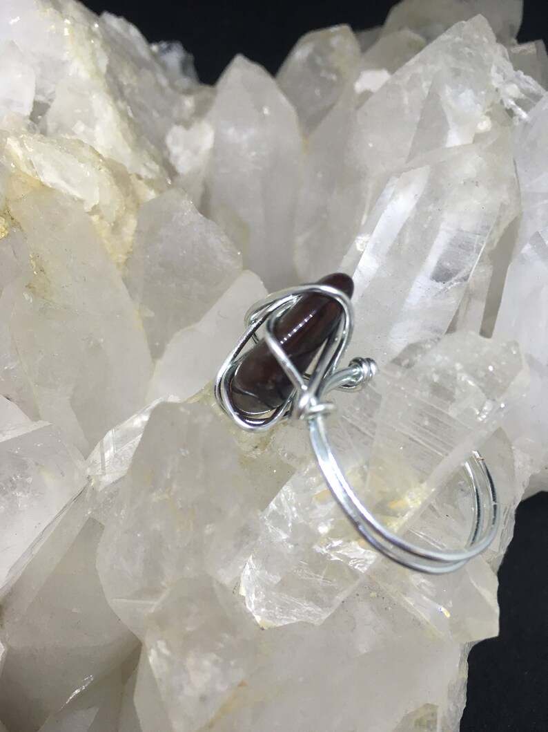 Large Red Tiger/'s Eye Ring