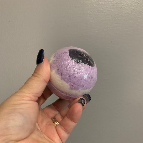 Experience the Magic of Amethyst with Our Handmade Amethyst Crystal Bath Bomb - Self-Care Gift For Her Gift For Mom Teen Gift