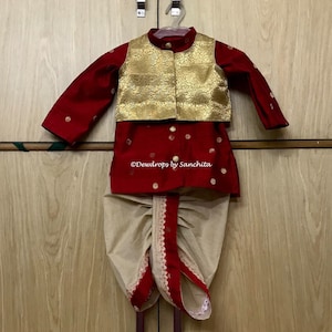 Dhoti Kurta mit Schühchen und Jacke