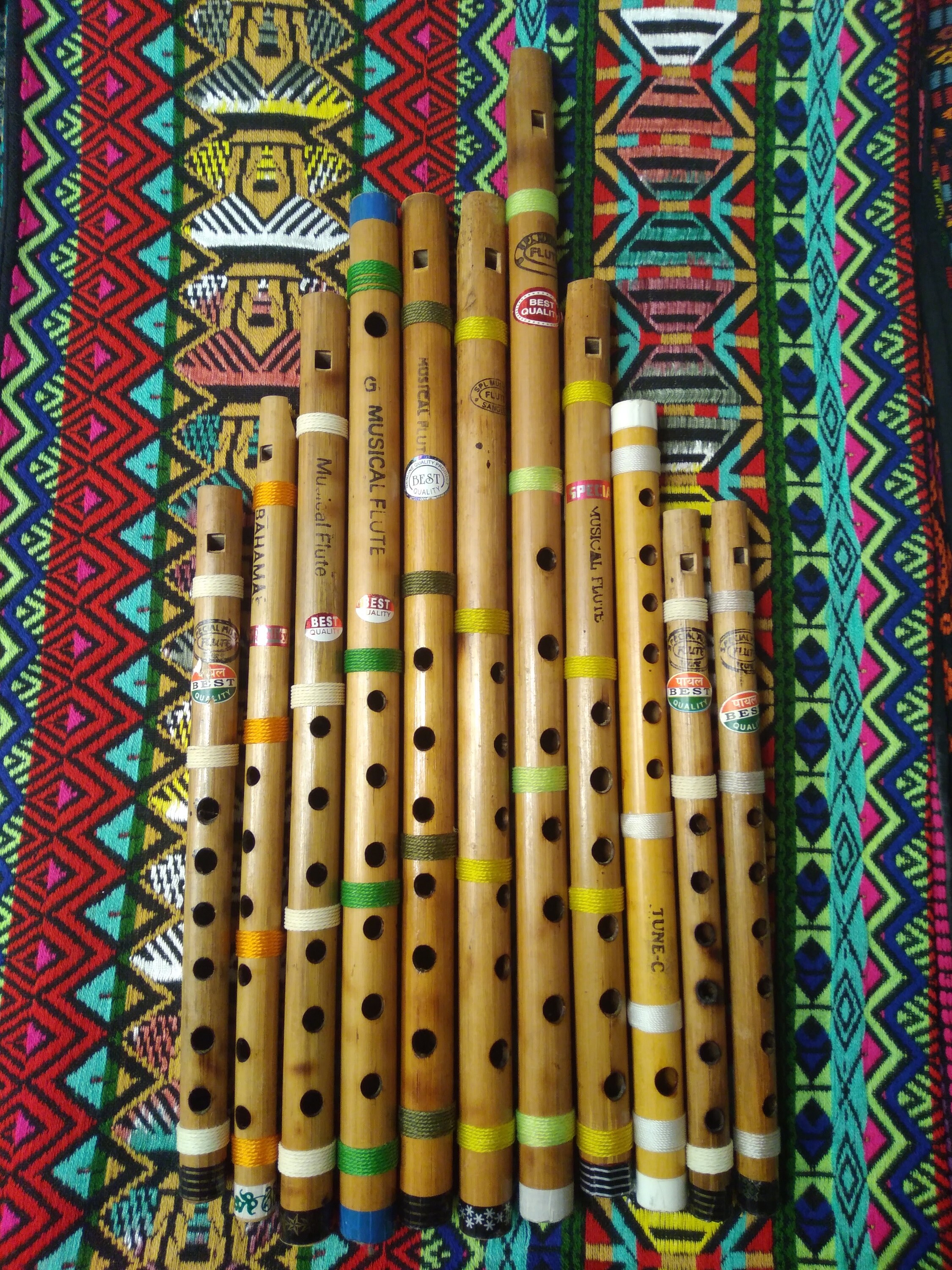 Indian bamboo flute transverse flute traditional handmade Etsy