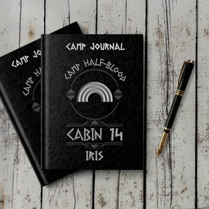 Cuaderno para el niño de Iris / Diario del campamento para los miembros de la Cabaña 14 en el Campamento Mestizo / Regalo de Percy Jackson