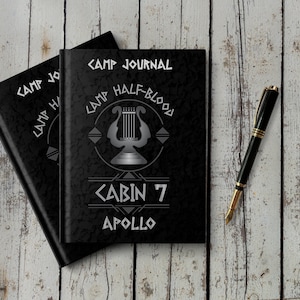 Cuaderno para el Niño de Apolo / Diario del campamento para los miembros de la Cabaña 7 en el Campamento Mestizo / Regalo de Percy Jackson