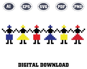 HORA Design | Traditional Romanian Folk Art Pattern | Versatile Vector Design for Creative Projects
