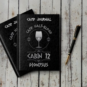 Cuaderno para el Niño de Dionisio / Diario de campamento para miembros de la Cabaña 12 en el Campamento Mestizo / Regalo de Percy Jackson
