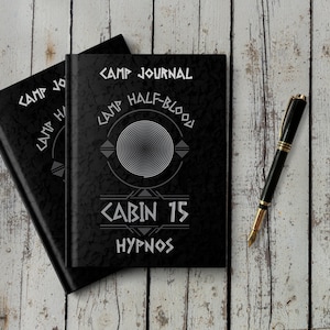 Cuaderno para el niño de Hypnos / Diario de campamento para miembros de la Cabaña 15 en el Campamento Mestizo / Regalo de Percy Jackson