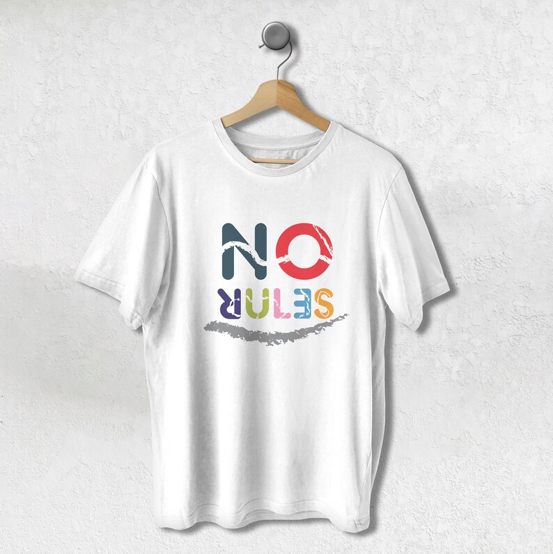 No Rules T-shirt | Funny No Rules sign - Unisex Heavy Cotton Tee, funny t-shirt for everyone
