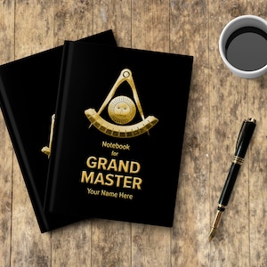 Personalized Masonic Notebook: Grand Master Lodge Meeting Book