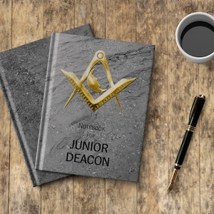 Masonic Symbol Notebook: Junior Deacon Officer Gift