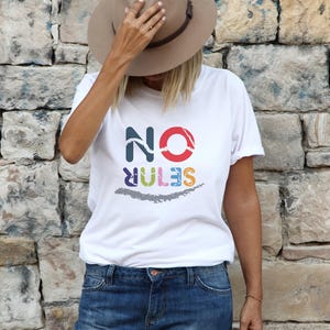 No Rules T-shirt | Funny No Rules sign - Unisex Heavy Cotton Tee, funny t-shirt for everyone