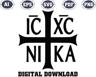 ECXC NIKA Vektor: Griechisch Ikonen-Datei (Digitaler Download)
