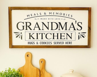 Placa personalizada para refeições e memórias | Decoração de cozinha personalizada com o nome da família