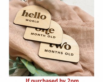 Wooden Baby Milestone Arches: Special ready to ship today| Pregnancy & Newborn Photo Props