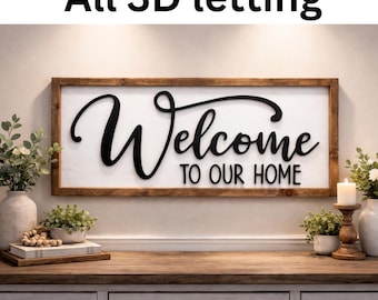3D Welcome to Our Home-bord | Teken cadeau makelaar