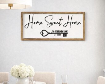 Personalized Home Sweet Home Sign | Realtor Gift Established Sign 3D | Realtor Closing Gift name sign | Closing day gift
