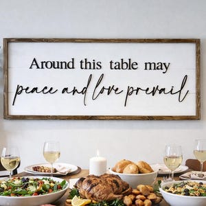 3D-bord van Shiplap Dining: Verzamelen rond de tafel, familiecitaat