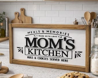 Personalized Meals & Memories Sign | Mom’s gift for special occasions | Grandma’s Custom Family Name sign | Perfect Christmas Gift