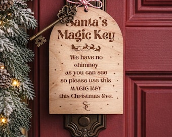 Santa's Magic Key Ornament: Engraved Christmas Ornament