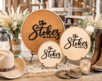 Personalized Rustic Wood Name Sign: Western Wedding Guestbook Alternative