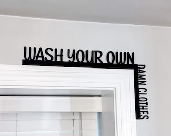 Letrero de puerta cortado a láser personalizado: Decoración de bienvenida personalizada