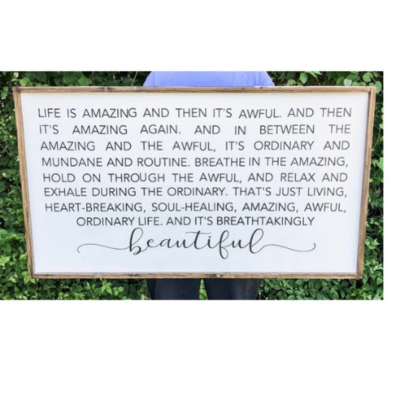 Life is Amazing Signlife is Amazing Framed Signhome Decor Etsy